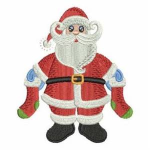Picture of Santa & Stockings Machine Embroidery Design