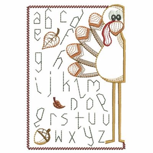 Alphabet Turkey Machine Embroidery Design