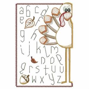 Picture of Alphabet Turkey Machine Embroidery Design