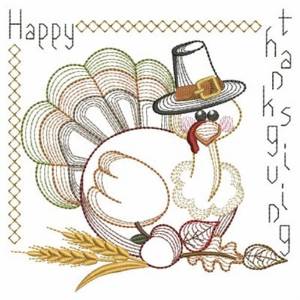 Picture of Happy Thanksgiving Machine Embroidery Design
