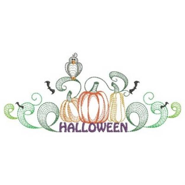 Picture of Halloween Pumpkins Machine Embroidery Design