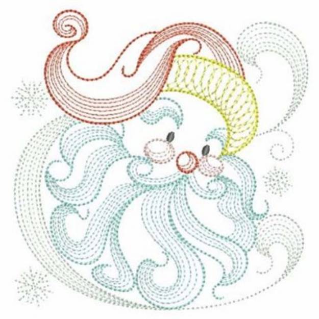 Picture of Rippled Santa Machine Embroidery Design