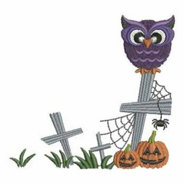 Picture of Graveyard Owl Machine Embroidery Design