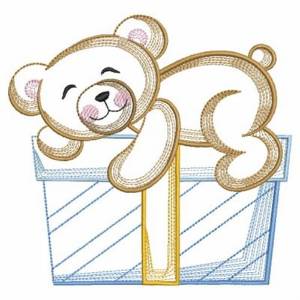Picture of Teddy Bear Gift Machine Embroidery Design