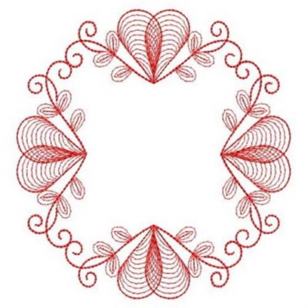 Picture of Redwork Valentines Day Machine Embroidery Design