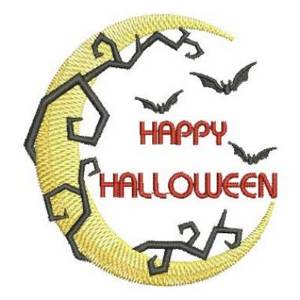 Picture of Happy Halloween Bats Machine Embroidery Design