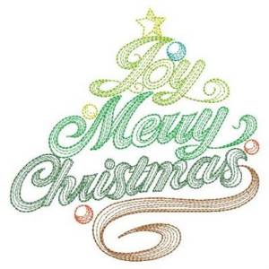 Picture of Joy Merry Christmas Machine Embroidery Design