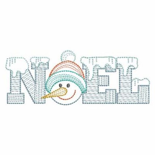 Rippled Noel Machine Embroidery Design