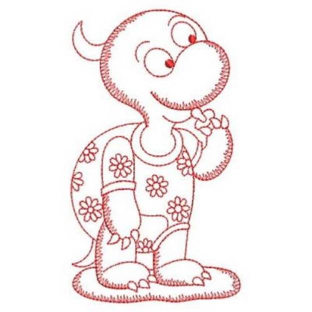 Picture of Redwork Turtle Machine Embroidery Design