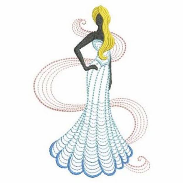 Picture of Rippled Lady Machine Embroidery Design
