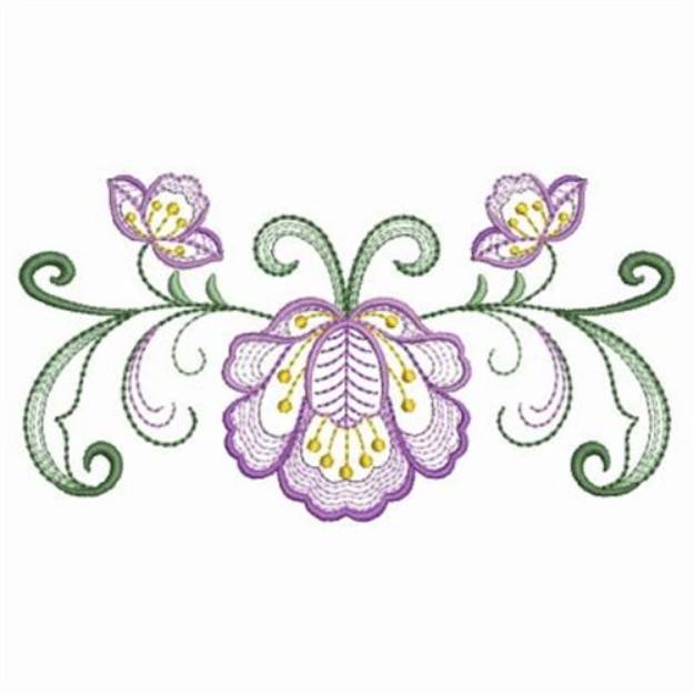 Picture of Rippled Flower Machine Embroidery Design
