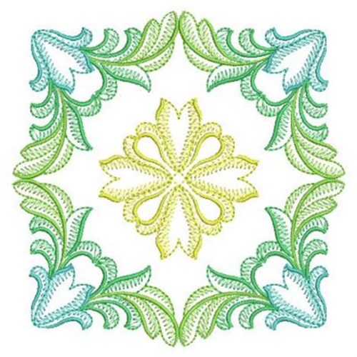 Baroque Block Machine Embroidery Design