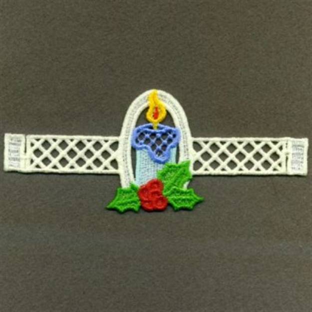 Picture of FSL Candle Napkin Ring Machine Embroidery Design