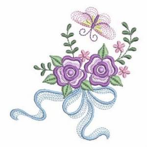 Picture of Butterfly Roses Machine Embroidery Design