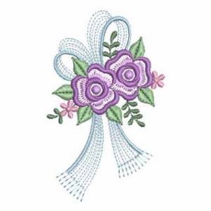 Picture of Bow Roses Machine Embroidery Design