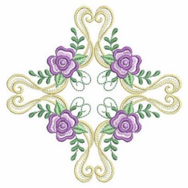 Picture of Roses Decoration Machine Embroidery Design