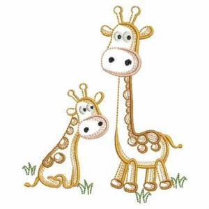 Picture of Giraffe Mom & Baby Machine Embroidery Design