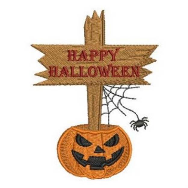 Picture of Halloween Pumpkin Machine Embroidery Design