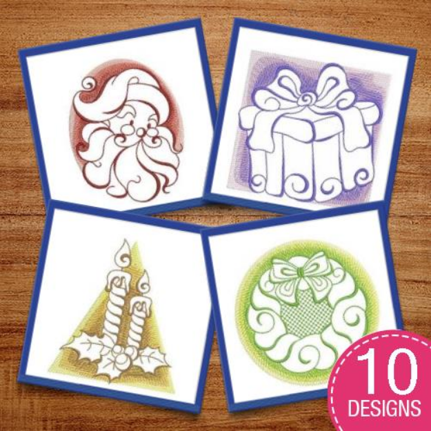 Picture of Happy Christmas Embroidery Design Pack
