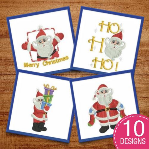 Picture of Santa Claus Embroidery Design Pack