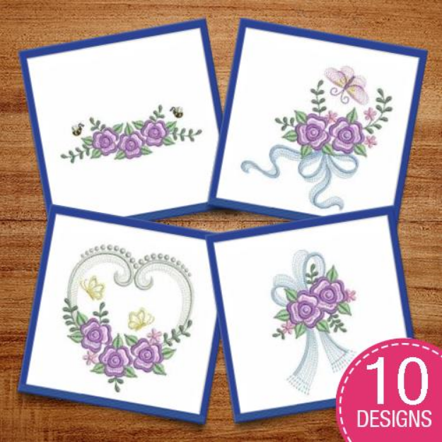 Picture of Heirloom Roses Embroidery Design Pack
