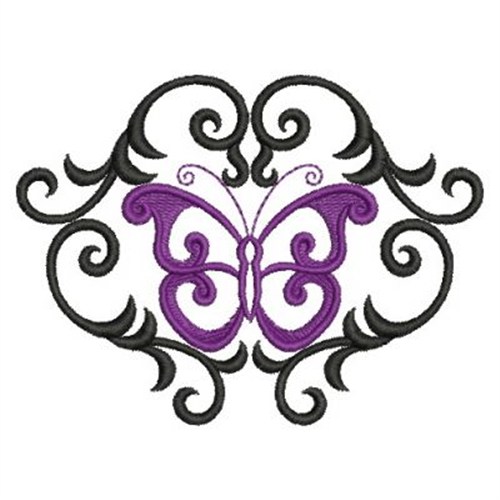 Heirloom Butterfly Deco Machine Embroidery Design