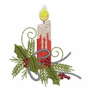 Picture of Christmas Candles Machine Embroidery Design