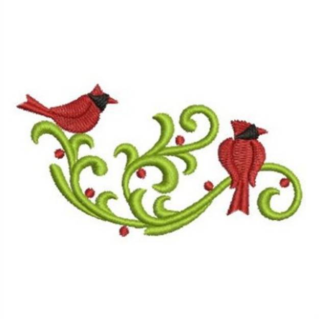 Picture of Heirloom Cardinal Adornment Machine Embroidery Design