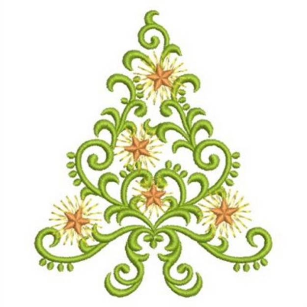 Picture of Curly Christmas Machine Embroidery Design