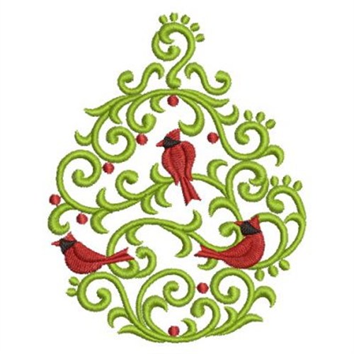 Curly Christmas Machine Embroidery Design