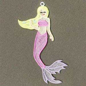 Picture of FSL Pink Mermaid Machine Embroidery Design