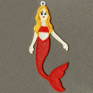 Picture of FSL Red Mermaid Machine Embroidery Design