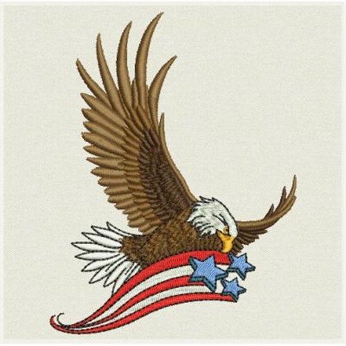 American Bald Eagle Machine Embroidery Design