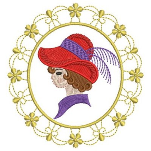 Hat Lady Machine Embroidery Design