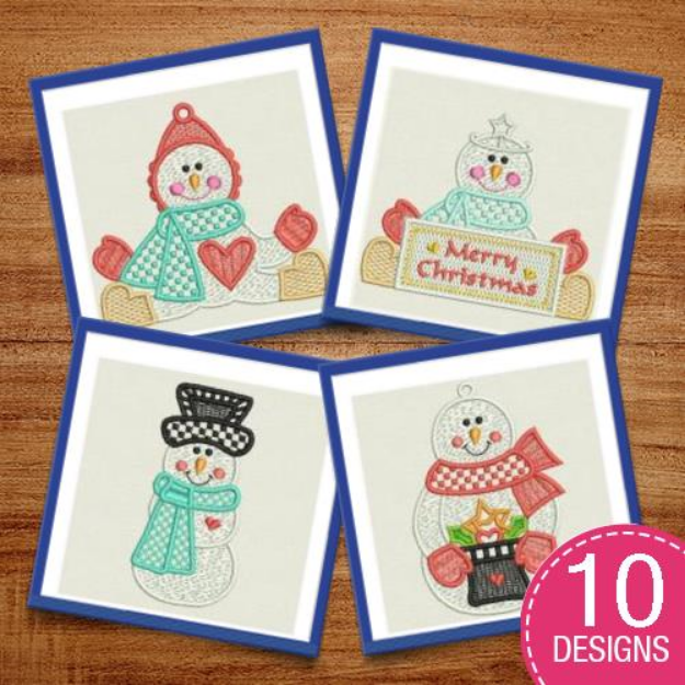 Picture of FSL Cute Snowman 5 Embroidery Design Pack