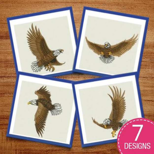 Picture of Eagles Embroidery Design Pack