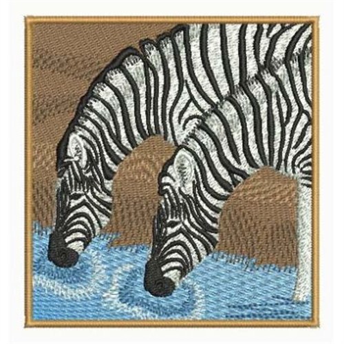 Africa Zebra Machine Embroidery Design