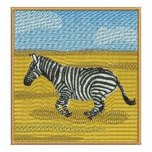 Running Zebra Machine Embroidery Design