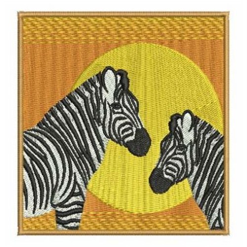 Sun Zebra Machine Embroidery Design