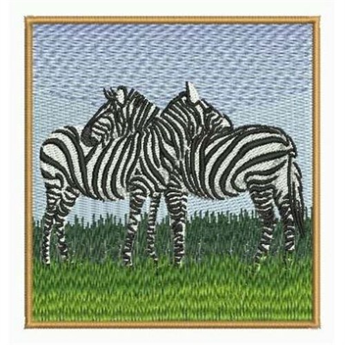 Hugging Zebra Machine Embroidery Design