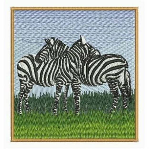 Picture of Hugging Zebra Machine Embroidery Design