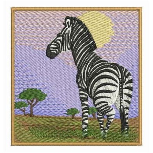 Sahara Zebra Machine Embroidery Design