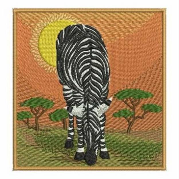 Picture of Grazing Zebra Machine Embroidery Design