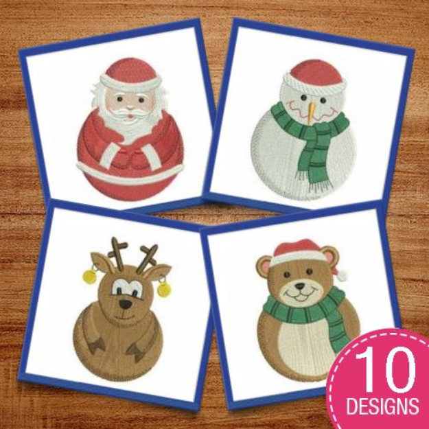 Picture of Tumbler Christmas Embroidery Design Pack