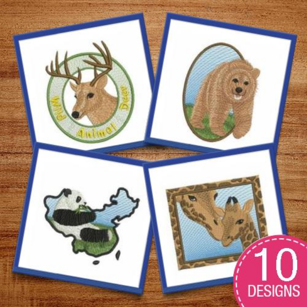 Picture of Wild Animals 1 Embroidery Design Pack