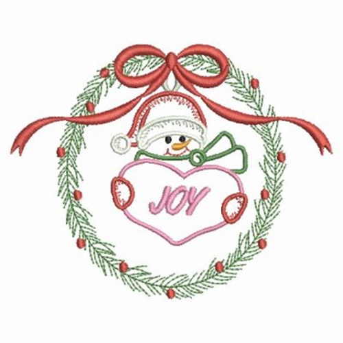 Vintage Christmas Joy Machine Embroidery Design