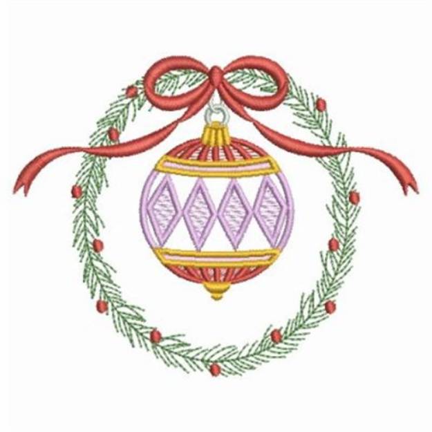 Picture of Vintage Christmas Ball Machine Embroidery Design