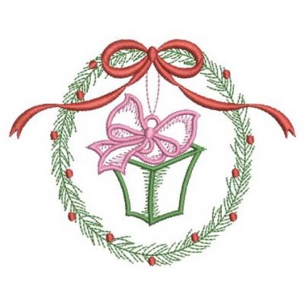 Picture of Vintage Christmas Present Machine Embroidery Design