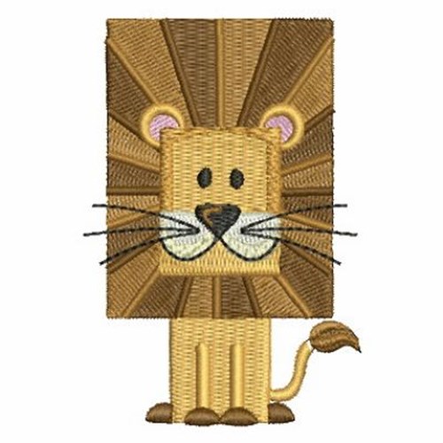 African Lion Machine Embroidery Design