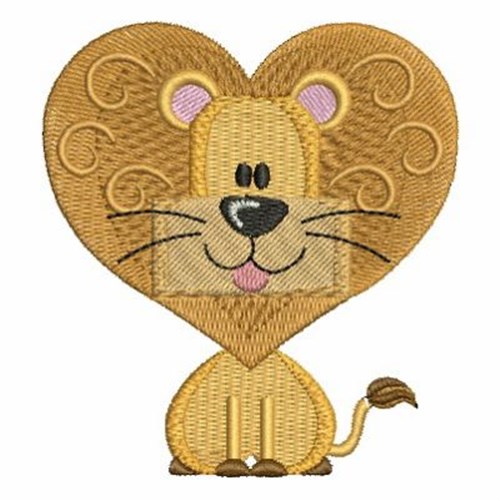 African Lion Machine Embroidery Design
